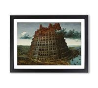 Pieter Bruegel The Elder The Tower of Babel Framed Wall Art Print A2 Black