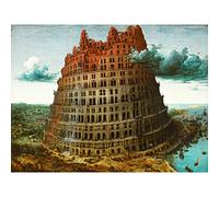 Pieter Bruegel The Elder The Tower Of Babel Rotterdam Large Wall Art Print Canvas Premium Poster Mural