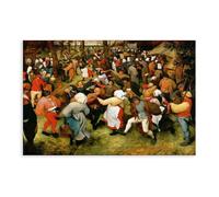 Pieter Bruegel - The Elder The Wedding Dance Poster Wall Art Canvas Bedroom Decor Office Room Kitchen Decor Gift Unframe 16x24inch(40x60cm)