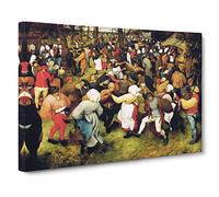 Pieter Bruegel the Elder Wedding Dance Canvas Print | Gallery Wrapped 30mm Frame Wall Art | 24x16 inches | Ready to Hang | Classic Picture | Living Room Bedroom Lounge Office