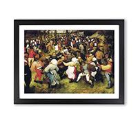 Pieter Bruegel the Elder Wedding Dance Classic Painting Framed Print | A3 Black Framed Wall Art | Ready to Hang | Classic Historical Picture | Living Room Bedroom Lounge Office