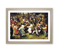 Pieter Bruegel the Elder Wedding Dance Classic Painting Framed Print | A3 Oak Framed Wall Art | Ready to Hang | Classic Historical Picture | Living Room Bedroom Lounge Office