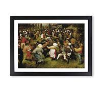 Pieter Bruegel The Elder Wedding Dance Framed Print | A2 Black Framed Wall Art | Ready to Hang | Modern Nature Picture | Living Room Bedroom Lounge Office