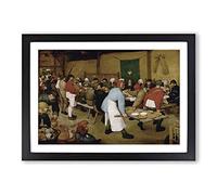 Pieter Bruegel The Elder Wedding Framed Print | A2 Black Framed Wall Art | Ready to Hang | Modern Nature Picture | Living Room Bedroom Lounge Office