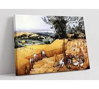 Pieter Bruegel The Harvesters Famous Canvas Wall Art Picture Print - 36 inch wide x 24 inch high (Frame Depth 30mm)
