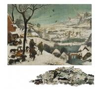Pieter Bruegels Hunters in the Snow Jigsaw Puzzle for Adults, 1000 Pieces | For gifting: Jigsaw Puzzle for Adults: quiet evening activity alone or together.