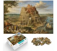 Pieter Bruegels Tower of Babel Painting Jigsaw Puzzle, 1000 Piece | For a thoughtful indoor hobby, this adult jigsaw puzzle with 1000 pieces fits a regular jigsaw hobby.