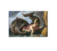 Pieter Lastman Painter Work Poster Jonah And The Whale Picture Print Canvas Wall Paint Arts Decor Modern Home Artworks Idea 24x36inch(60x90cm)