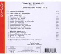 Pietro Spada - Complete Piano Works, Vol.1