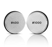 Pietuley 2 Pcs Replacement Grinding Head and 2 Pcs Sharpening Discs for Rolling Knife Sharpener, Roller Knife Sharpening Grinding Discs