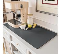 Pietuley 90 x 56 cm Large Non-Slip Underlay Coffee Machine Pad for SodaStream Bottle Holder Water Carbonator Drip Mat Tableware Fully Automatic Coffee Machine Non-Slip Mat Kitchen Bar Mat Coffee Mat