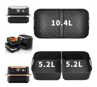 Pietuley Large Silicone Air Fryer Liners for Ninja Flex Drawer Air Fryer Accessories AF500UK/ Ninja Foodi Flexdrawer Dual Air Fryer 10.4L AF500UK