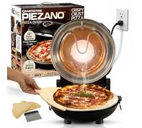 PIEZANO Crispy Crust Pizza Oven Indoor - Electric Pizza Maker with Stone Heats to 800˚F for Stone Baked Pizza at Home, Four A Pizza Electrique, Gifts for Men, Kitchen Gadgets Must Have AS SEEN ON TV
