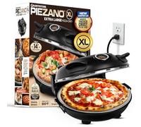 PIEZANO Crunchy Pizza Oven by Granitestone - 14" Electric Pizza Oven with Ceramic Stone Heats Up to 800°F for Home Stone Roasted Pizza Place as Seen on TV Products