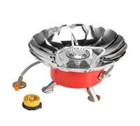 Piezo Ignition Gas Stove With Extended Pipe Outdoor Cooking Windproof Burner Foldable Camping Picnic BBQ Equipment Easy To Cook(Stove with adapter)