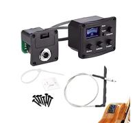 Piezo Pickup - 3-Band Tuner Preamp Amplifier,Lcd Screen Preamp Tuner System - for Acoustic Electric Banjo Bass Mandolin String