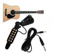 Piezo Pickups 12 Hole Acoustic Guitar Pickup Adjustable Tone Volume Guitar Pickups Amplifier Transducer Guitar Parts Accessories