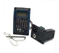 Piezo Pickups 5 Bands Acoustic Guitar Pickup EQ Preamp LCD Tuner Piezo Pickup Equalizer Musical Instrument Accessories(LC 5 Blue)
