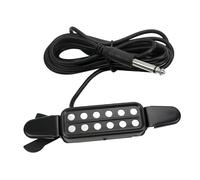 Piezo Pickups Acoustic Guitar Pickup Transducer Amplifier Guitar Pickup Sound Hole Musical Instruments For Guitar Accessories(Silver)
