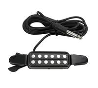 Piezo Pickups Classic Acoustic Guitar Pickup Transducer Amplifier Guitar Pickup Sound Hole Musical Instruments Pickup(Silver)