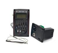 Piezo Pickups LC-5/4 5 Band Acoustic Guitar Preamp EQ Equalizer Pickup Tuner With Micro Phone Pickup For Acoustic Guitar(LC-5 Red)