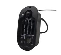 Piezo Pickups Oval 4 Band EQ Acoustic Guitar Preamp With Round Digital Procedding Tuner 98x44.5mm Equalizer Guitar Pickup