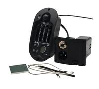 Piezo Pickups Oval 4 Band EQ Acoustic Guitar Preamp With Round Digital Procedding Tuner 98x44.5mm Equalizer Guitar Pickup Accessories
