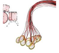 Piezoelectric Transducer,Contact Microphone Trigger Sound Sensor 35mm - Contact Microphone for Acoustic Instrument, Piezo Pickup, Ukulele Pickup, Acoustic Guitar