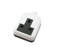 PIFCO 13 AMP 1G Rubber Socket, Great Value Bulk 10 Pack, Heavy Duty, Trailing Socket, White