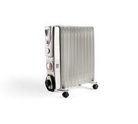 Pifco 2.5kW White 11 Fins Oil Filled Radiator With Timer - PIF203885