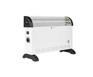 PIFCO 2KW White Convector Heater - 3 Heat Settings, Free Standing Portable Electric Convector Heater - Fast & Quick heating, Safe and Reliable for Home, Office, Hotel UK Plug