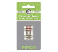 PIFCO Fuse Pack - Assorted 6 Pack, 2 x 3A, 2 x 5A, 6 x 13A - ELA1158