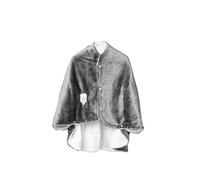 Pifco Heated Cape, 10 Heat Settings, Timer Function, Soft Flannel and Fleece Lining, Grey