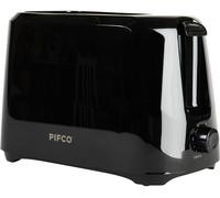 PIFCO® Black Toaster 2 Slice - 700W - 6 Browning Controls & Anti-Jam Function - Compact Design 2 Slice Toaster - Easy to Clean with Removable Crumbs Tray