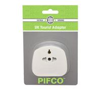 Pifco Pure White International to UK 3 Pin Plug Adapter