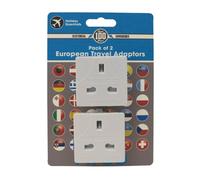 Pifco UK to EU Travel Adapters | For Use in European Country (Pack of 2)