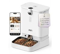 PiFi Automatic Cat Feeder with Camera, 6L Dual Hopper Cat Food Dispenser, Smart Automatic Dog Feeder, 5G 2.4G WiFi App Control, 1080P Dual HD Video, Night Vision, 2-Way Audio, Multi Cat Feeder