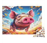 Pig 1000 Piece Jigsaw Puzzles for Adults 1000 Piece Adult Puzzles Learning Educational Toys Family Games Christmas Birthday Gifts for Toddler Children Kids Boys Girls Jigsaw Puzzle 1000pcs (75x50cm)