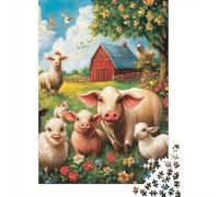 Pig 1000 Piece Puzzles For Adults Creative Rectangular Paper Puzzle Jigsaw for Friends Family 1000pcs (38x26cm)