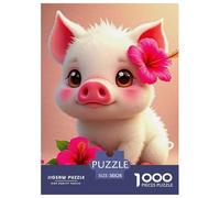 Pig 1000 Pieces Premium Jigsaw Animal Age 12+ Quirky, Abstract Design, Home Decoration, Educational, Challenging Puzzle Games 38x26cm/1000pcs