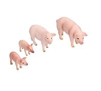 Pig Animals Model Figures Set for Educational Play and Imaginative Learning Experience Made of Plastic 4 Pieces (Domestic pig family (1))
