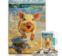 Pig Baby Oil Painting Adult Jigsaws 1000 Pieces Difficult,Learning Educational Toys Family Games Gifts for Friends And Family 50x75cm