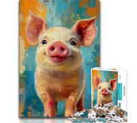 Pig Baby Painting Jigsaw Puzzles for Adults 1000 Piece Puzzle,for Educational Game Challenge Toy Unique Home Decor And Gifts (38x26cm)