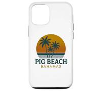 Pig Beach Bahamas Vintage Tropical Sunset Bahamian Vacation Case for iPhone 12/12 Pro