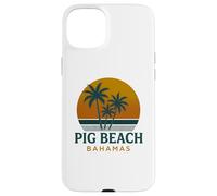 Pig Beach Bahamas Vintage Tropical Sunset Bahamian Vacation Case for iPhone 15 Plus