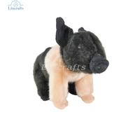 Pig Black/Pink Plush Soft Toy Farm Animal Teddy. Living Nature AN335. Gift. 16cm