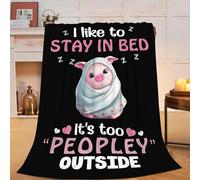 Pig Blanket, Soft Plush Fleece Animal Throw Blanket - Cozy Warm Stuffed Blankets Bedding Funny Pig Gifts for Women Girls Kids Adults 40"X50"