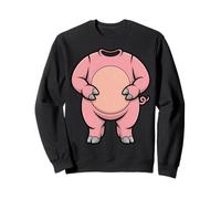 Pig Body Costume Lazy Halloween Trick or Treat Sweatshirt