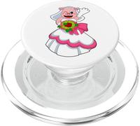 Pig Bride Bunch of Flowers Wedding PopSockets PopGrip for MagSafe