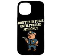 Pig Cop Donut Funny Police Officer Case for iPhone 15